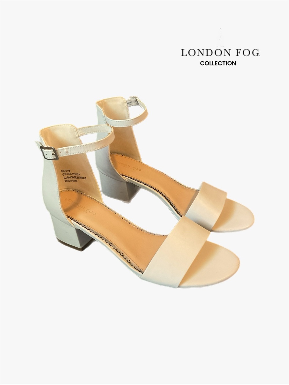 London Fog Collection Nikki Dress Heels 8.5M Block Heel Comfort Classic Staple